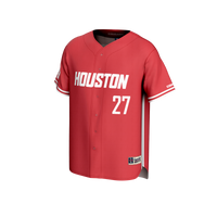 #27 Houston Cougars GameDay Greats Adult Lightweight Collegiate Baseball Fashion Jersey - Red