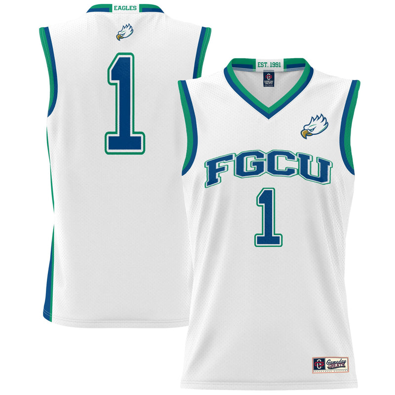 #1 Florida Gulf Coast Eagles GameDay Greats Lightweight Basketball Jersey - White