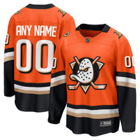 Anaheim Ducks Fanatics Orange Home Breakaway Custom Jersey