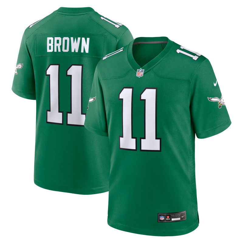 Philadelphia Eagles A.J. Brown Nike Kelly Green Alternate Game Player Jersey