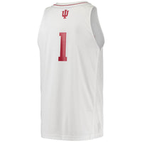 #1 Indiana Hoosiers adidas Swingman Team Basketball Jersey - White