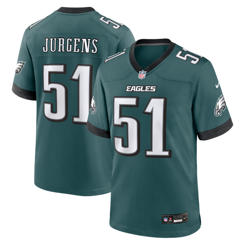 Philadelphia Eagles Cam Jurgens Nike Midnight Green Team Game Jersey