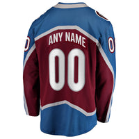 Colorado Avalanche Fanatics Maroon Home Breakaway Custom Jersey