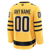 Pittsburgh Penguins Fanatics Gold Alternate Premium Custom Jersey