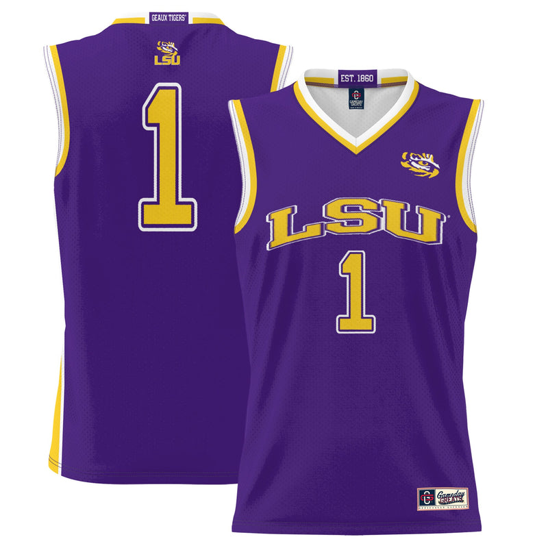 #1 LSU Tigers GameDay Greats Lightweight Basketball Jersey - Purple