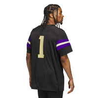 #1 Washington Huskies adidas Premier Strategy Jersey - Black