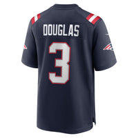 New England Patriots Demario Douglas Nike Navy Game Jersey