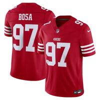 San Francisco 49ers Nick Bosa Nike Scarlet Team Vapor F.U.S.E. Stitched Limited Jersey