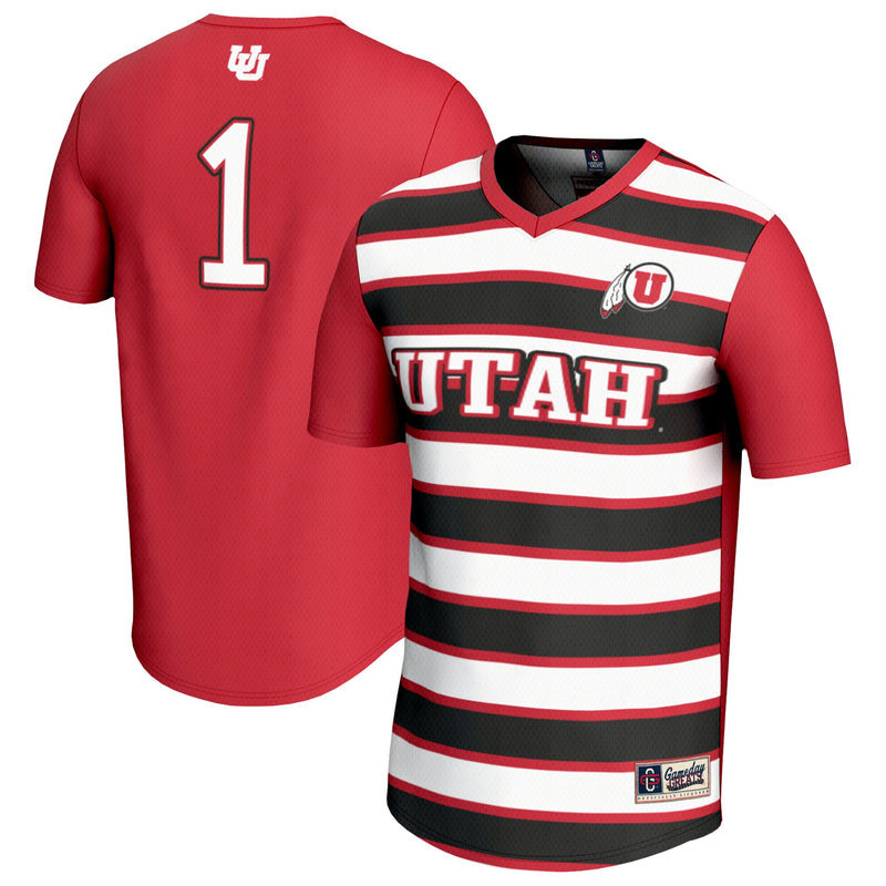 #1 Utah Utes GameDay Greats Lightweight Soccer Fashion Jersey - Red