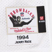 San Francisco 49ers 1994 Jerry Rice Mitchell & Ness White Authentic Throwback Retired Player Jersey