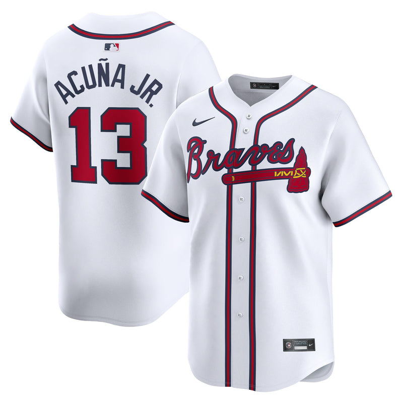 Atlanta Braves Ronald Acuña Jr. Nike White Home Limited Player Jersey