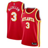 Atlanta Hawks Nike Icon Edition Swingman Jersey - Red - CJ McCollum -