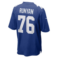 New York Giants Jon Runyan Nike Royal Team Game Jersey