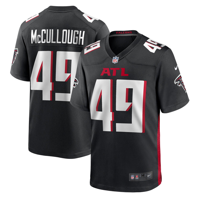 Atlanta Falcons Liam McCullough Nike Black Team Game Jersey