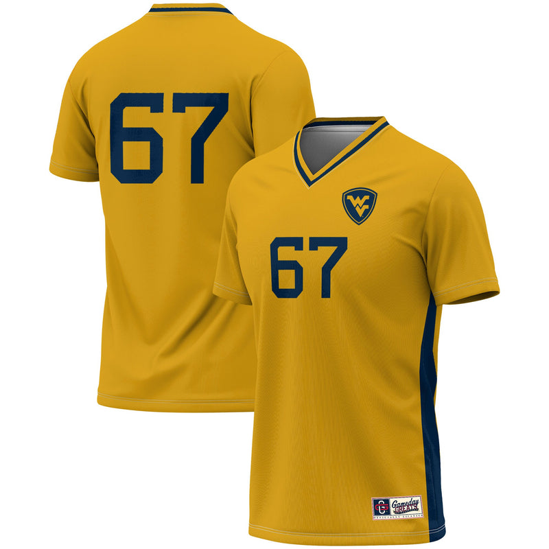 #1 West Virginia Mountaineers GameDay Greats Lightweight Soccer Fashion Jersey - Gold