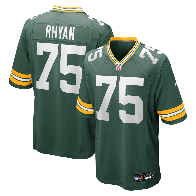 Green Bay Packers Sean Rhyan Nike Green Game Player Jersey