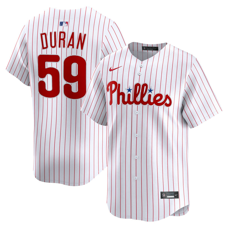 Philadelphia Phillies Jhoan Duran Nike White Home Limited Player Jersey
