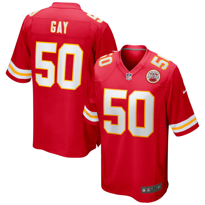 Kansas City Chiefs Willie Gay Nike Red Game Jersey