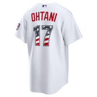 Fourth of July Los Angeles Dodgers Shohei Ohtani Nike White USA 250 Stadium Jersey