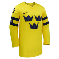Sweden Hockey Gabriel Landeskog Nike Yellow 2026 Away Replica Jersey