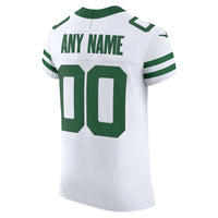 New York Jets Nike White Vapor F.U.S.E. Elite Custom Jersey