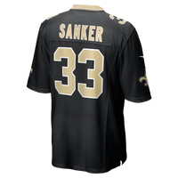 New Orleans Saints Jonas Sanker Nike Black Team Game Jersey