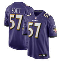 Baltimore Ravens Bart Scott Nike Purple Game Retired Player Jersey