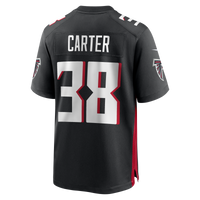 Atlanta Falcons Nathan Carter Nike Black Team Game Jersey