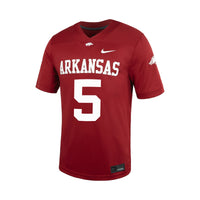 #5 Arkansas Razorbacks Nike Untouchable Football Jersey – Cardinal