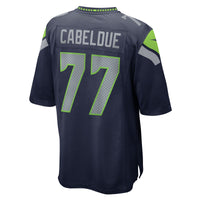 Seattle Seahawks Bryce Cabeldue Nike College Navy Team Game Jersey