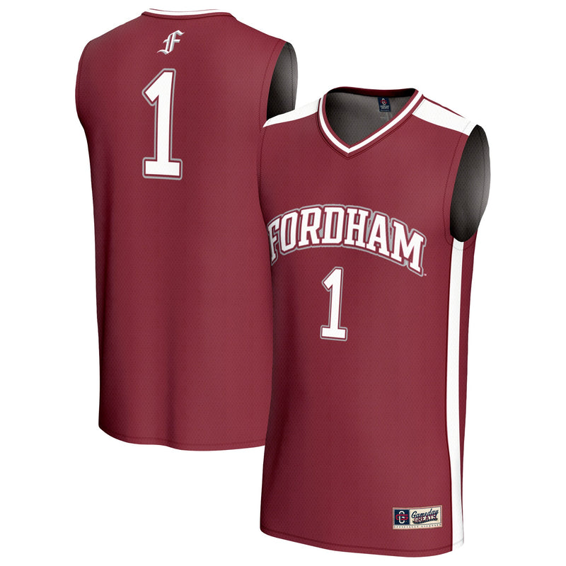 #1 Fordham Rams GameDay Greats Lightweight Collegiate Basketball Fashion Jersey - Maroon