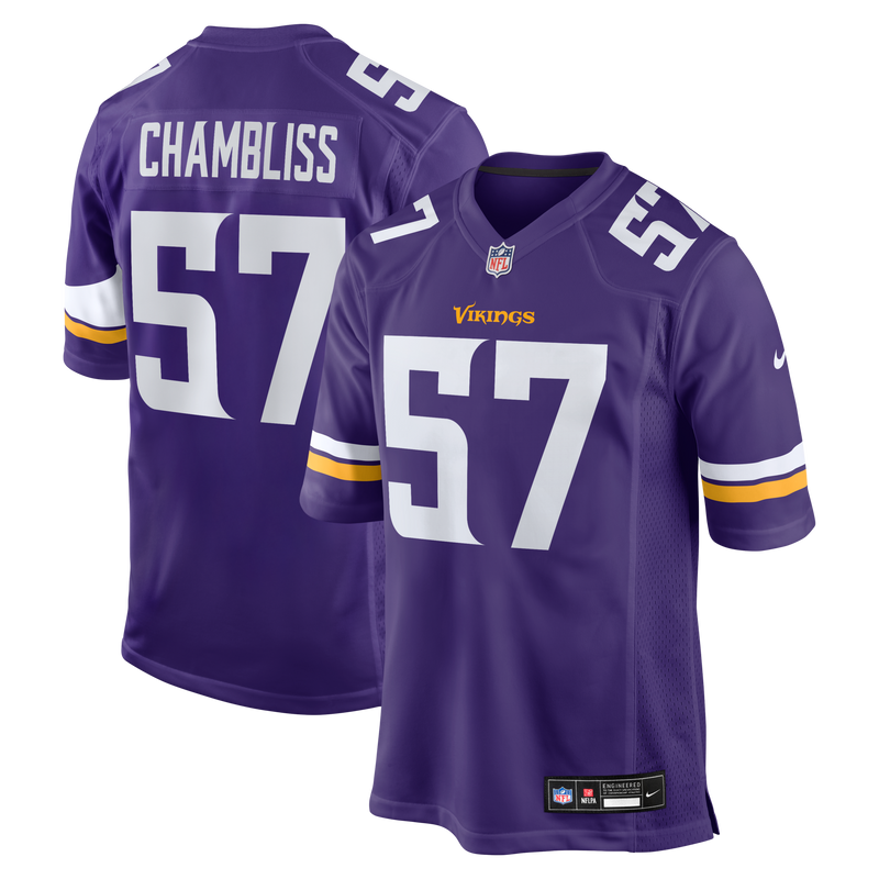 Minnesota Vikings Chaz Chambliss Nike Purple Team Game Jersey