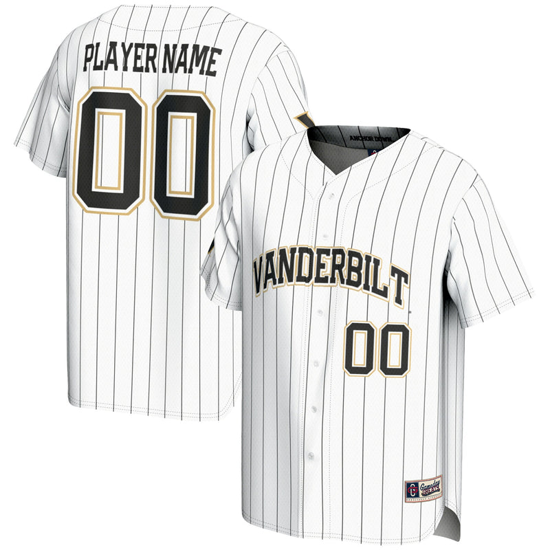 Vanderbilt Commodores GameDay Greats NIL Pick-A-Player Lightweight Baseball Jersey - White