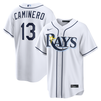 Tampa Bay Rays Junior Caminero Nike White Home Replica Jersey