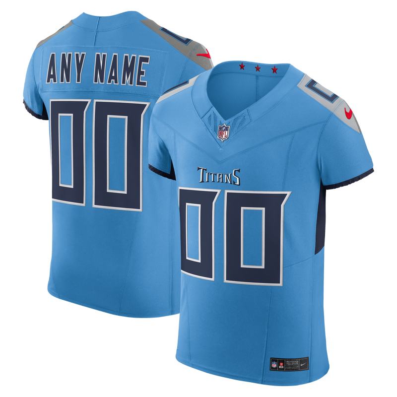 Tennessee Titans Nike Light Blue Team Vapor F.U.S.E. Elite Custom Jersey