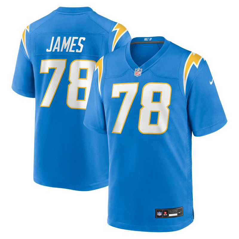 Los Angeles Chargers Andre James Nike Powder Blue Team Game Jersey