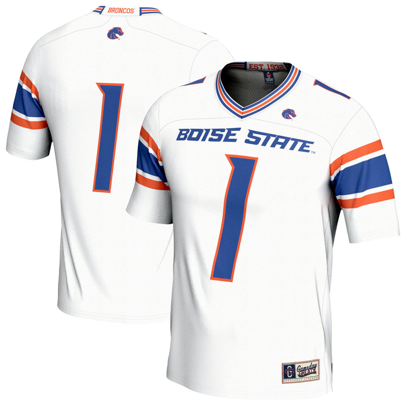 Boise State Broncos GameDay Greats Collegiate Football Lightweight Fashion Jersey - White