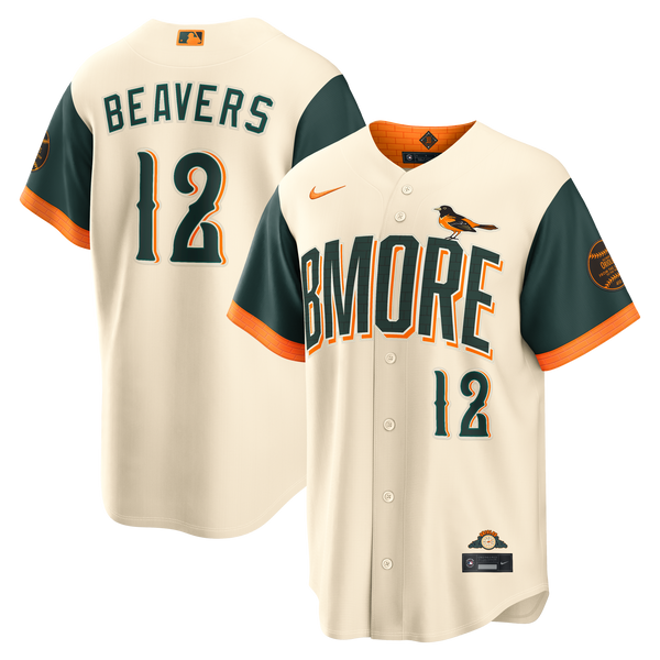 Baltimore Orioles Dylan Beavers Nike Cream 2026 City Connect Stadium Jersey