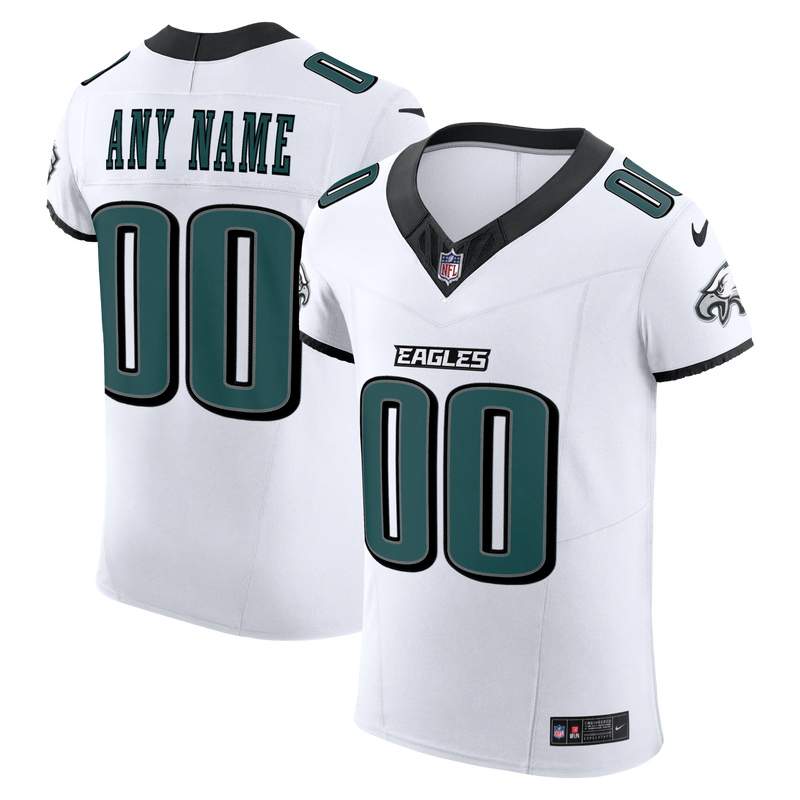 Philadelphia Eagles Nike White Vapor F.U.S.E. Elite Custom Jersey