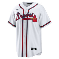 Atlanta Braves Nike White #1 Groom Home Replica Jersey
