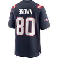New England Patriots Troy Brown Nike Navy Game Retired Player Jersey