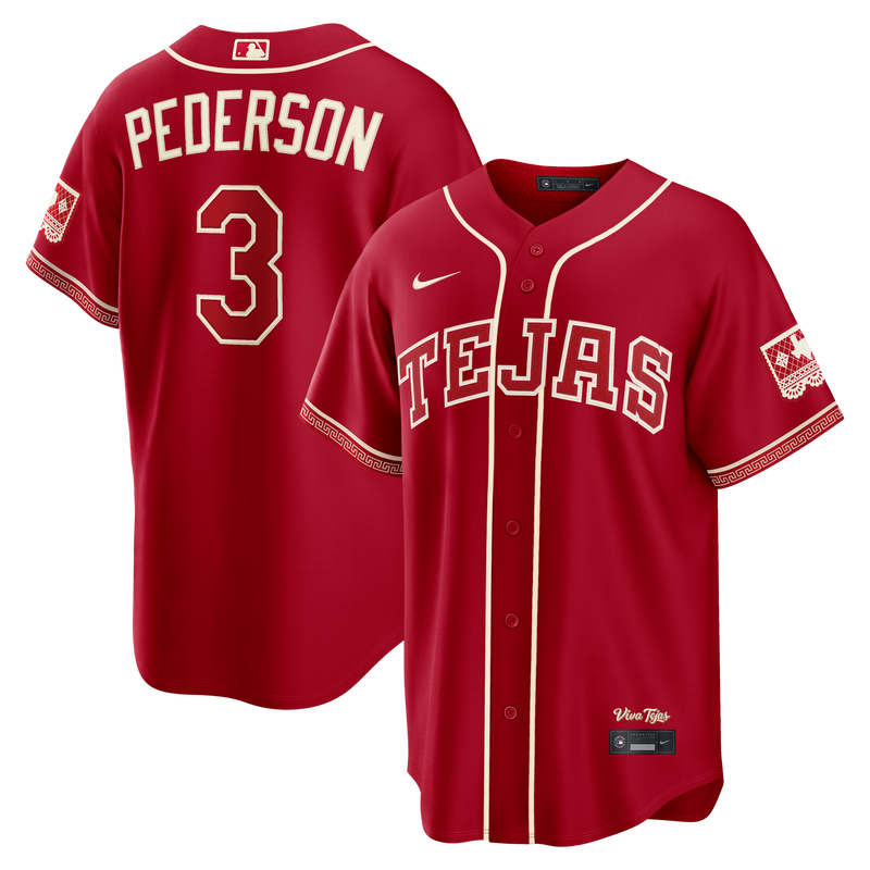 Texas Rangers Joc Pederson Nike Red 2026 City Connect Stadium Jersey