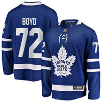Toronto Maple Leafs Travis Boyd Fanatics Blue Home Breakaway Jersey