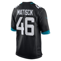 Jacksonville Jaguars Ross Matiscik Nike Black Alternate Game Jersey
