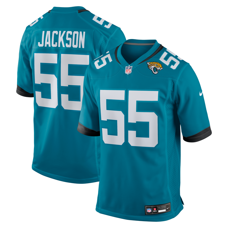 Jacksonville Jaguars Dequan Jackson Nike Teal Game Jersey