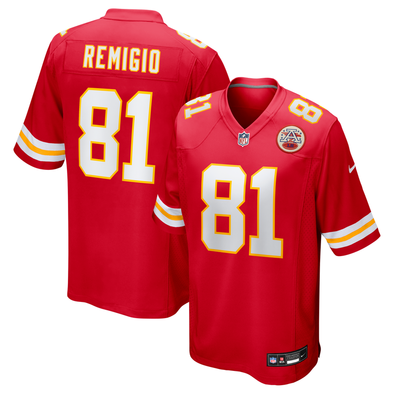 Kansas City Chiefs Nikko Remigio Nike Red Team Game Jersey