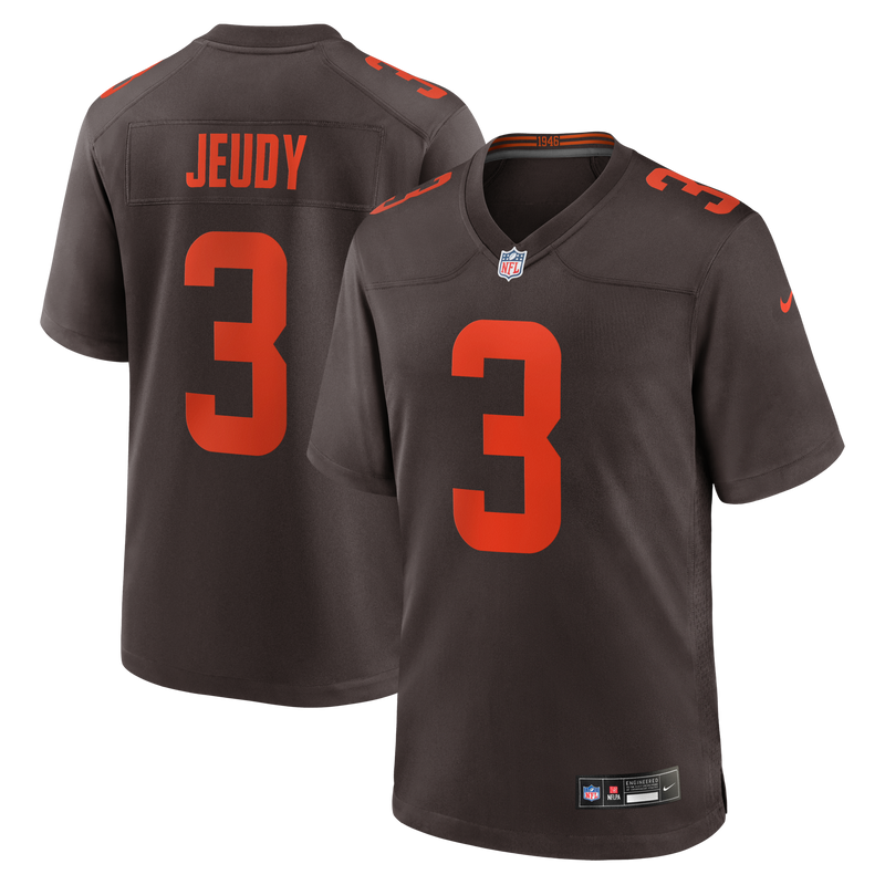 Cleveland Browns Jerry Jeudy Nike Brown Alpha Dawg Game Jersey