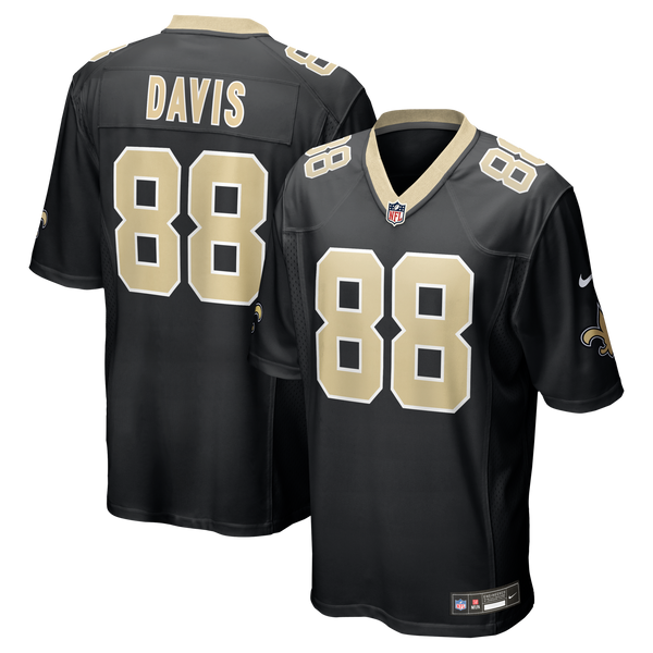 New Orleans Saints Shaquan Davis Nike Black Game Jersey
