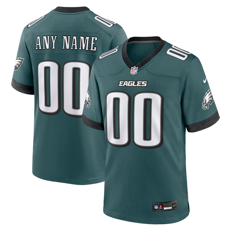 Philadelphia Eagles Nike Midnight Green Team Custom Game Jersey