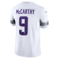Minnesota Vikings J.J. McCarthy Nike White Vapor F.U.S.E. Limited Jersey
